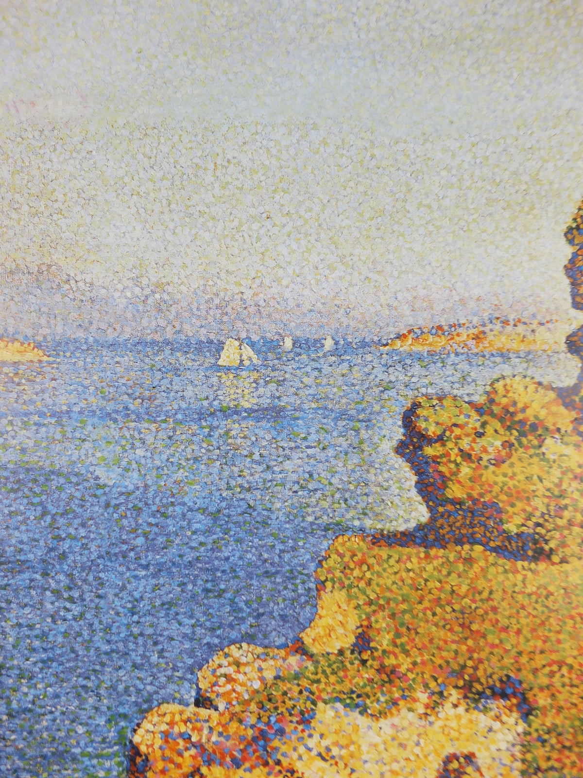 1999 Impressionists and Neoimpressionists of Brittany Poster, musee des beaux arts de Quimper, Pointillism gallery exhibition wall art decor