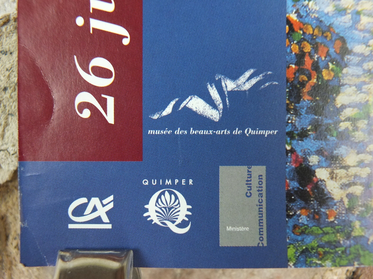 1999 Impressionists and Neoimpressionists of Brittany Poster, musee des beaux arts de Quimper, Pointillism gallery exhibition wall art decor