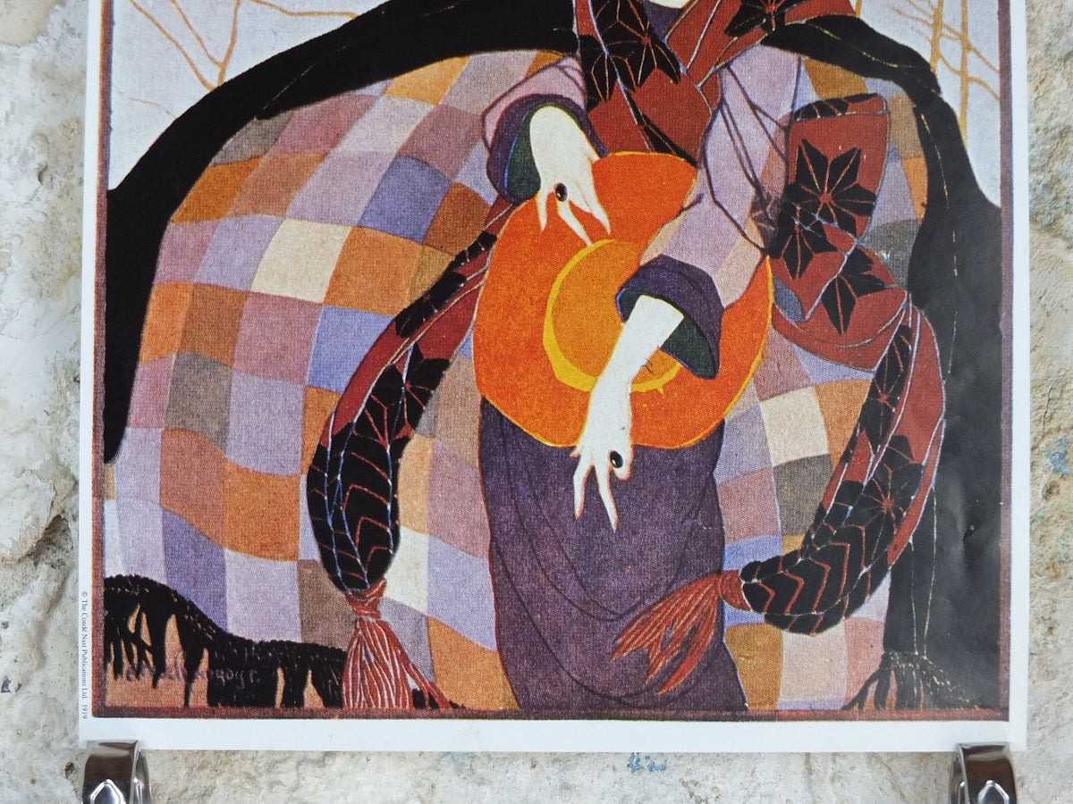 1980s Vogue Magazine Poster, Conde Nast 1919 cover reprint, by Helen Dryden, art deco nouveau, fashion Advertising, wall art decor