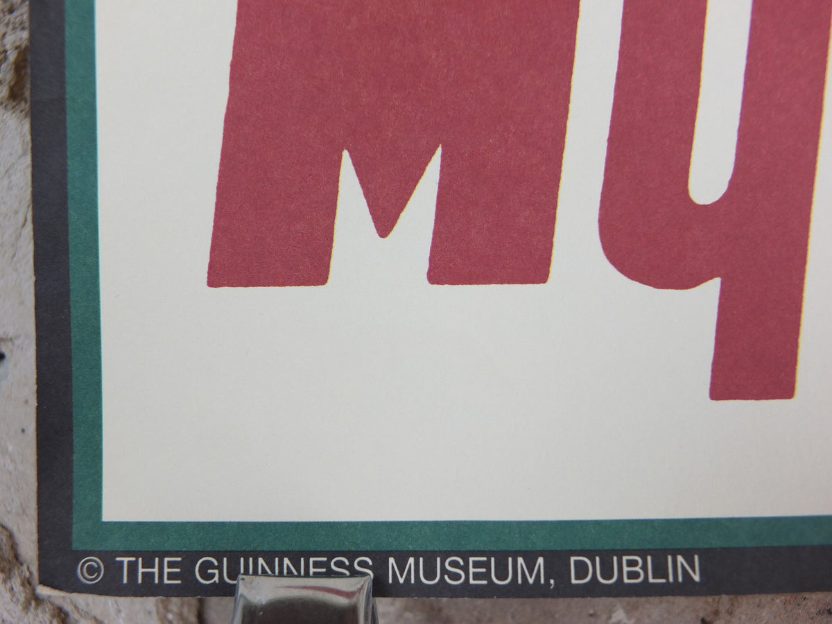 1990s Guinness Poster, My Goodness My Guinness, vintage from Guinness Museum, 1938 Advertising campaign Wall art by Gilroy retro 1990s