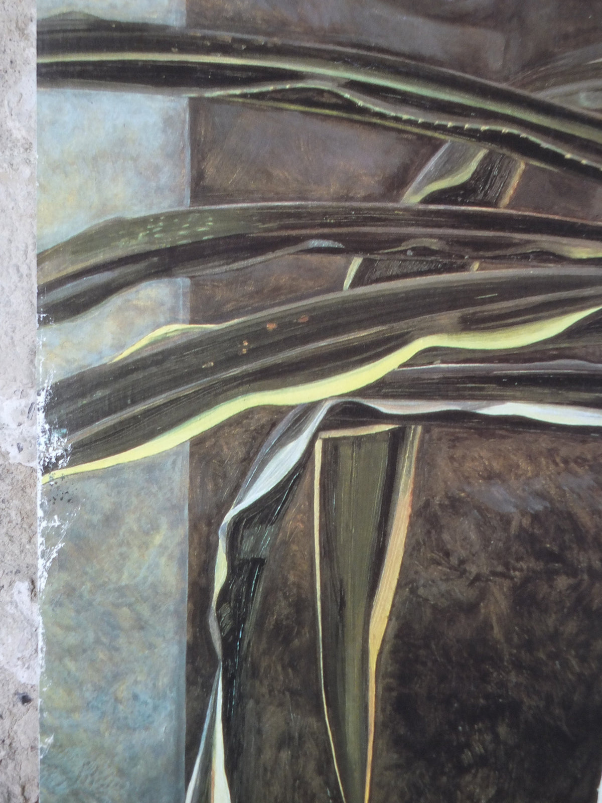 1995 Lucian Freud Poster, Interior With Plant, Reflection Listening, 1968, Maeght, Figurative Realism, gallery exhibition, wall art decor