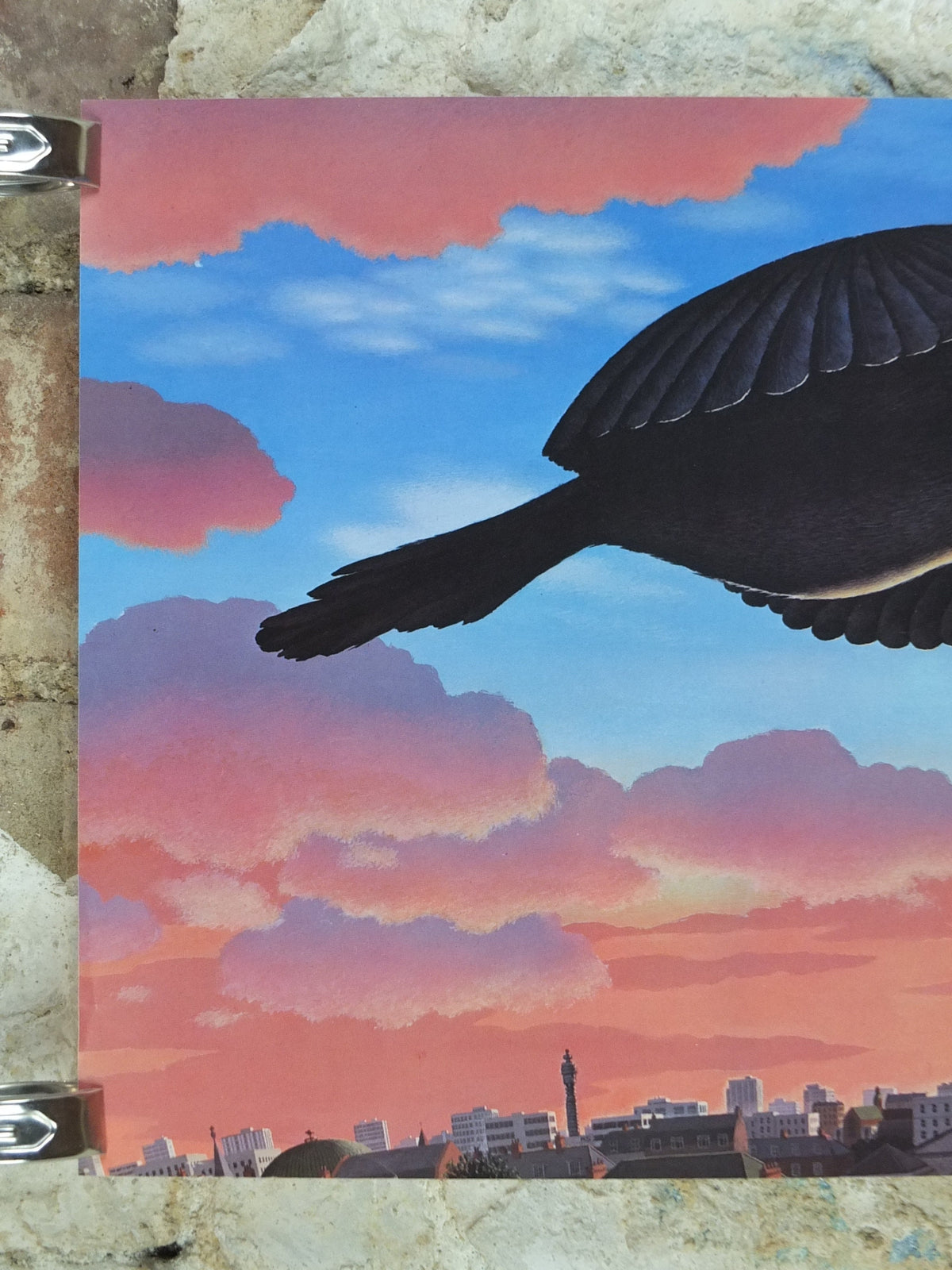 1982 Toucan Guinness Poster, Toucan as "the stork" delivering baby, Prince William, advertising ale Irish stout beer print wall art retro