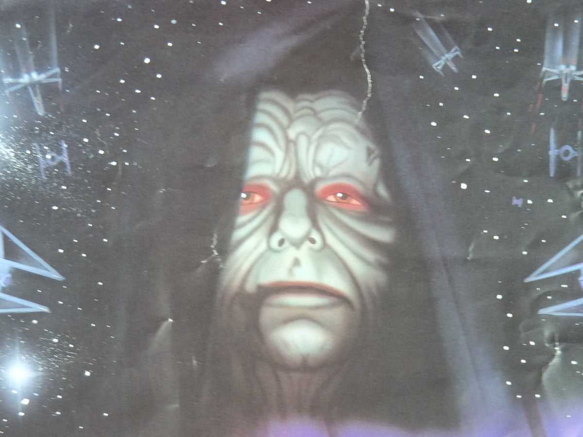 Signed 1997 Luke and Darth Vader Poster, Final lightsaber battle by Brian Rolfe, Emperor Palpatine, Lucasfilm, wall art film memorabilia