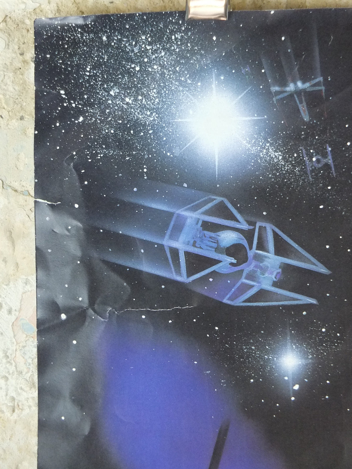 Signed 1997 Luke and Darth Vader Poster, Final lightsaber battle by Brian Rolfe, Emperor Palpatine, Lucasfilm, wall art film memorabilia