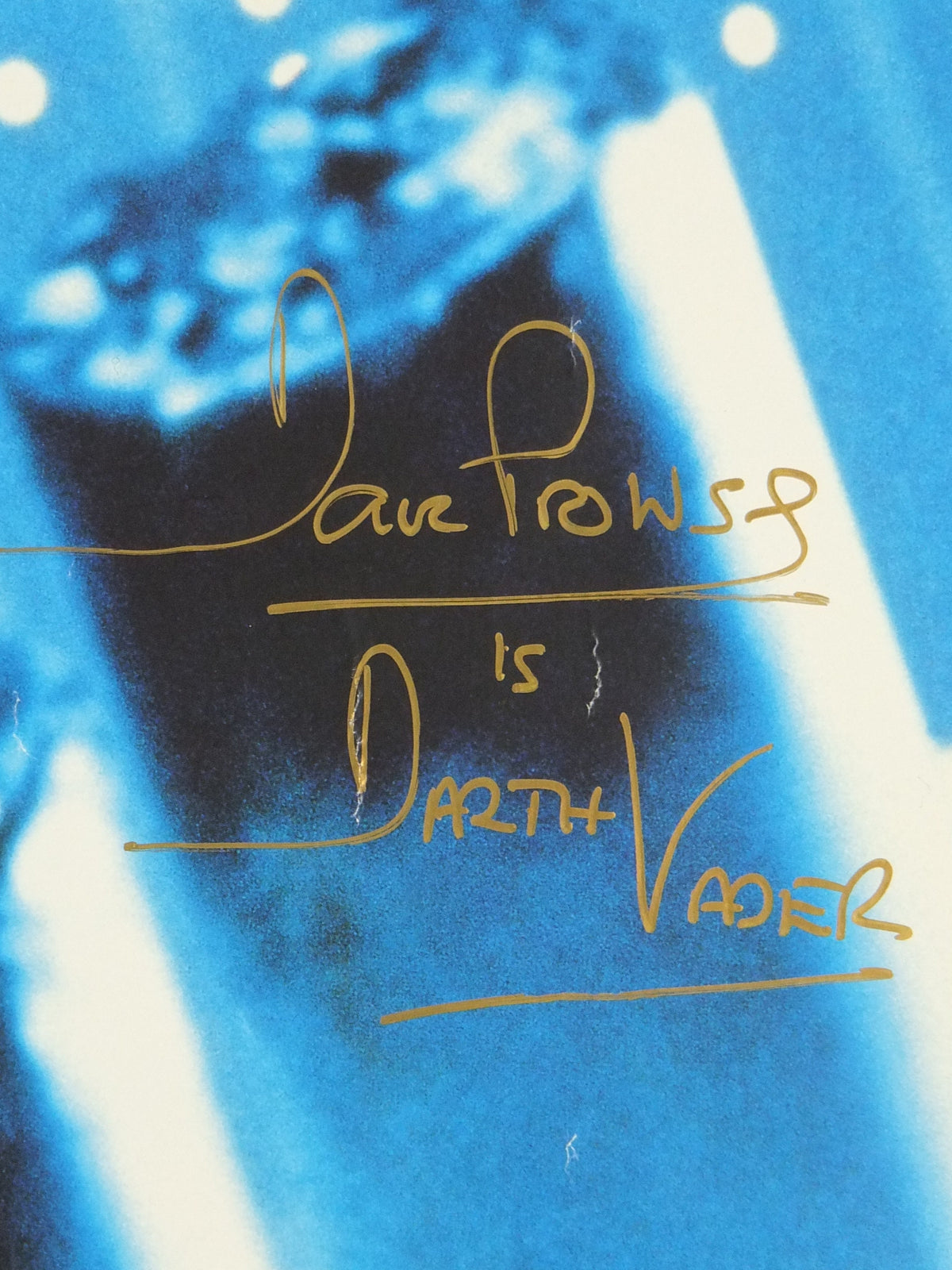 Signed 1997 Darth Vader Poster, David Prowse signed, Star Wars Trilogy, Return of the Jedi Special Edition, wall art film memorabilia