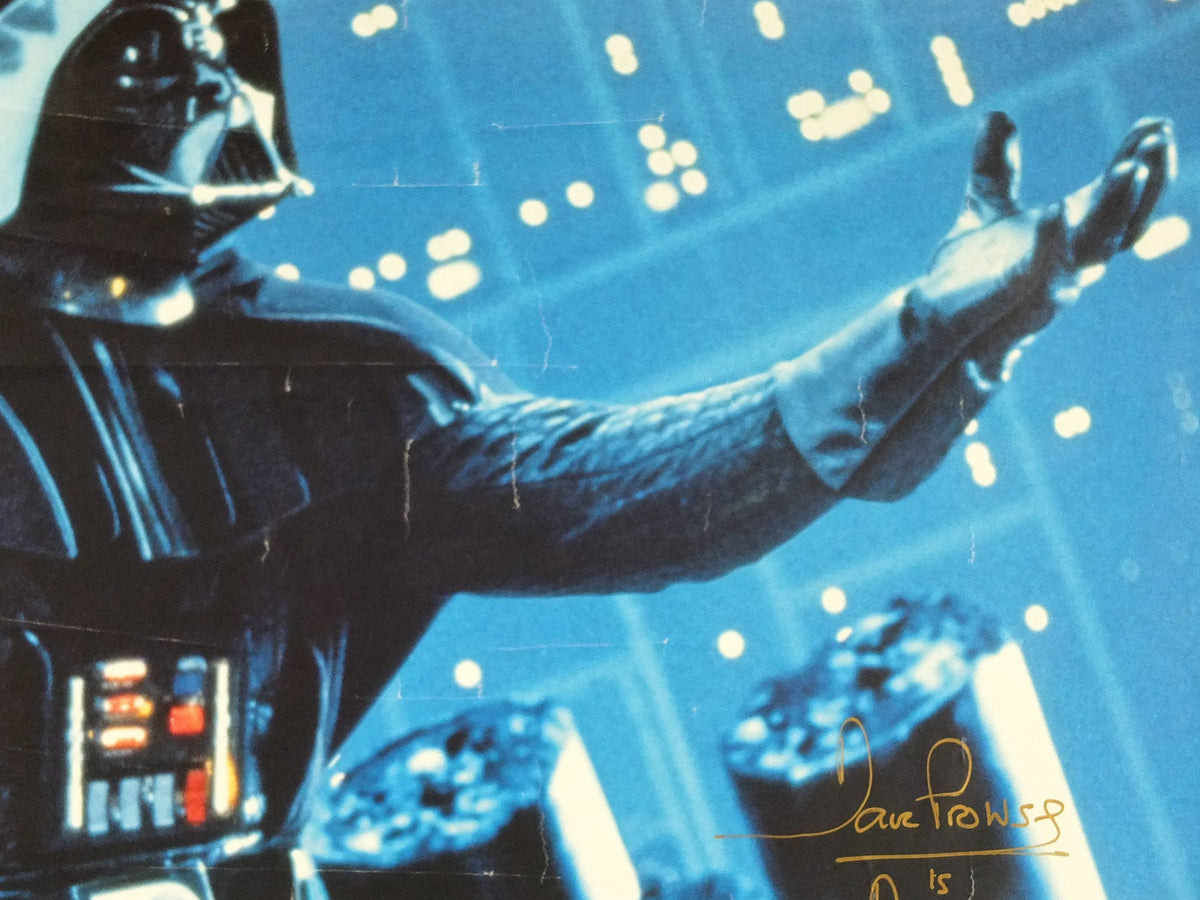 Signed 1997 Darth Vader Poster, David Prowse signed, Star Wars Trilogy, Return of the Jedi Special Edition, wall art film memorabilia