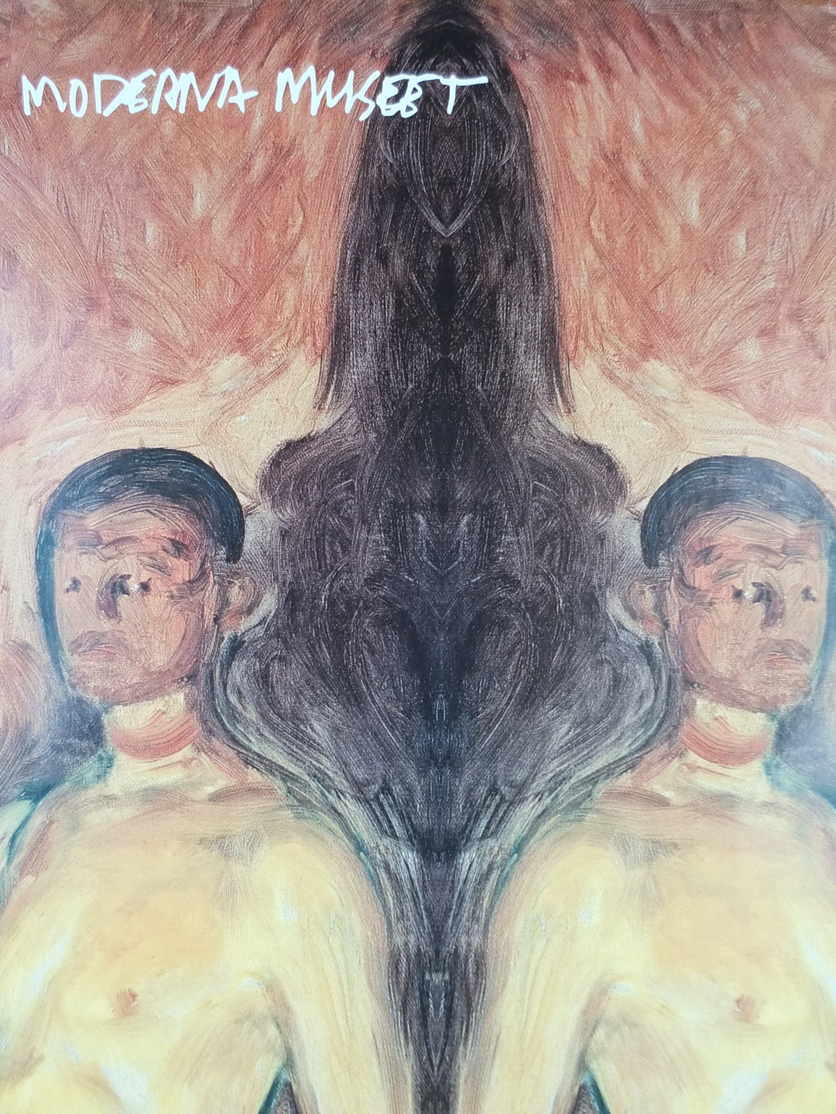 2005 Edvard Munch Poster, Self portrait in Hell, Moderna Museet Stockholm, Expressionism, Symbolism, gallery exhibition, wall art decor