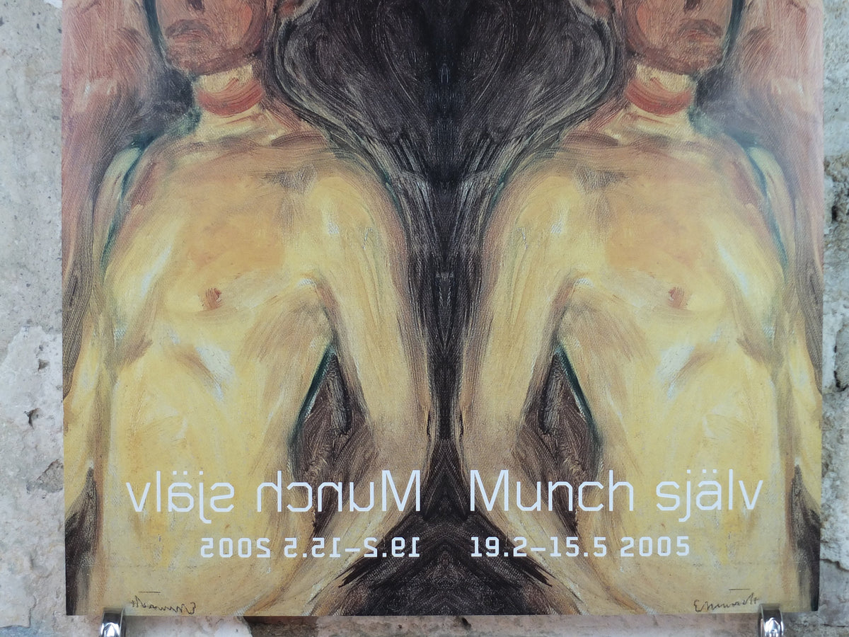 2005 Edvard Munch Poster, Self portrait in Hell, Moderna Museet Stockholm, Expressionism, Symbolism, gallery exhibition, wall art decor