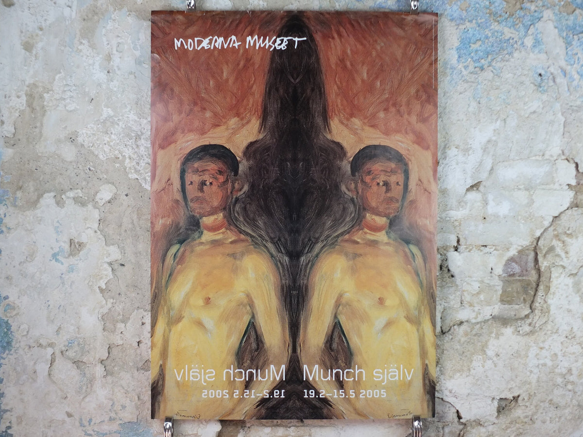 2005 Edvard Munch Poster, Self portrait in Hell, Moderna Museet Stockholm, Expressionism, Symbolism, gallery exhibition, wall art decor