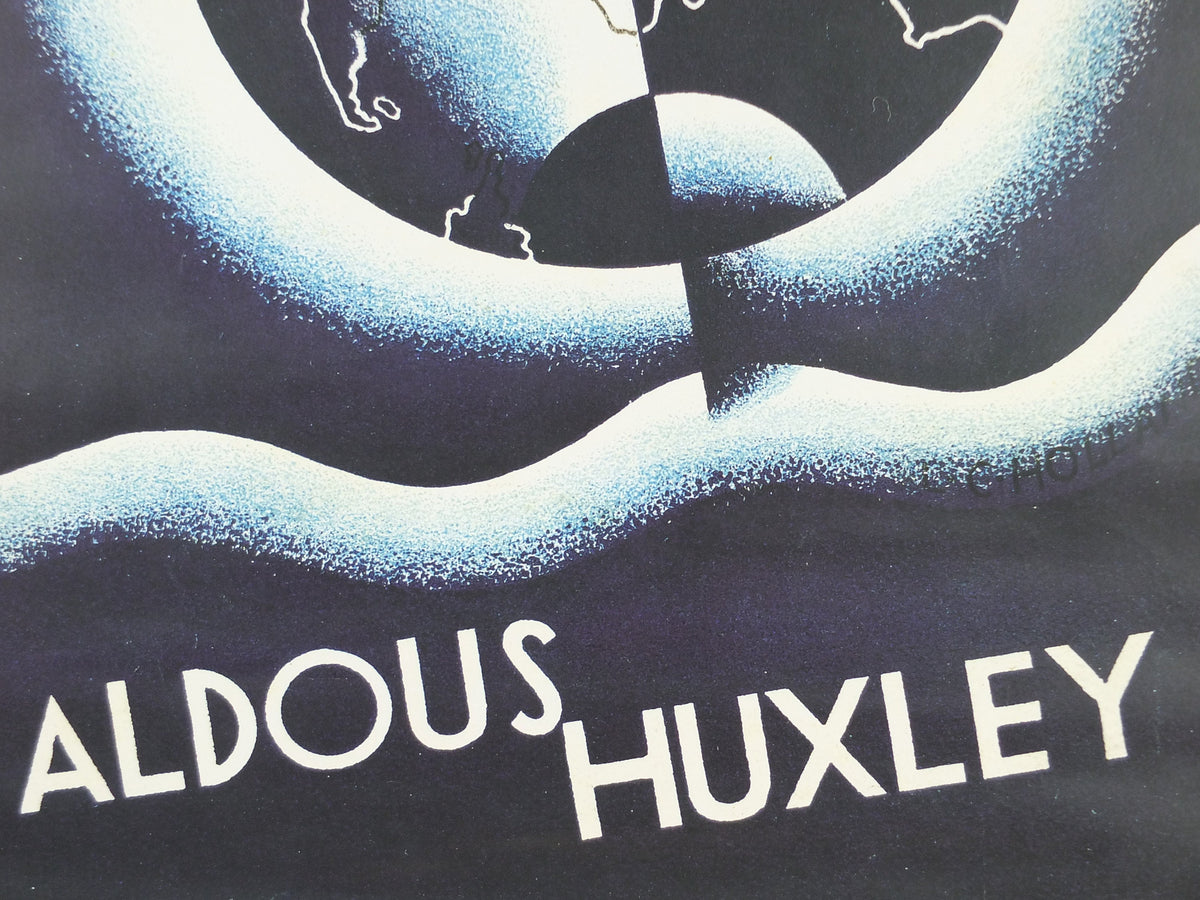 Brave New World Poster, Aldous Huxley, dystopian novel, Chatto and Windus, Bookish Design, reprint, wall art decor