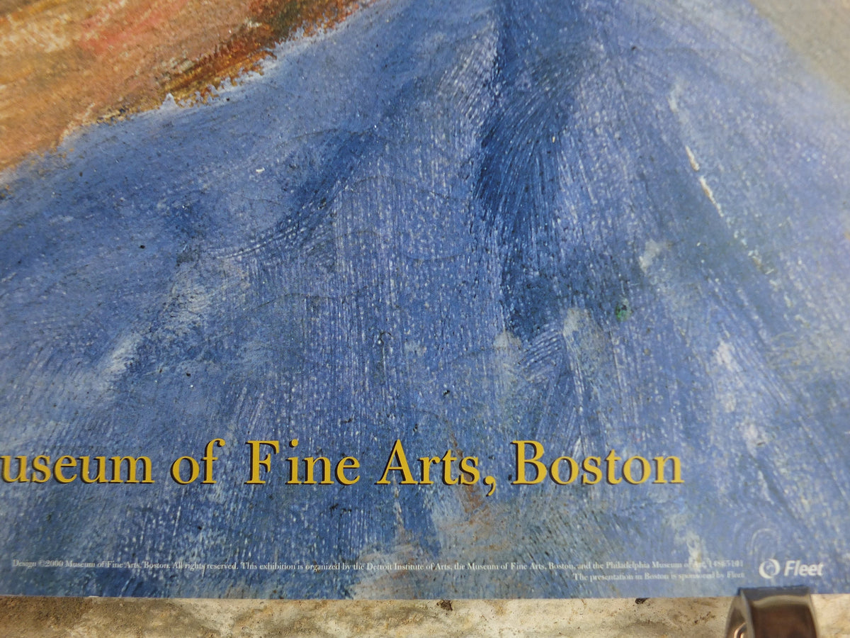 2000 Vincent Van Gogh Poster, "Face to Face" at the Museum of Fine Arts Boston, Post-Impressionism gallery exhibition, wall art decor