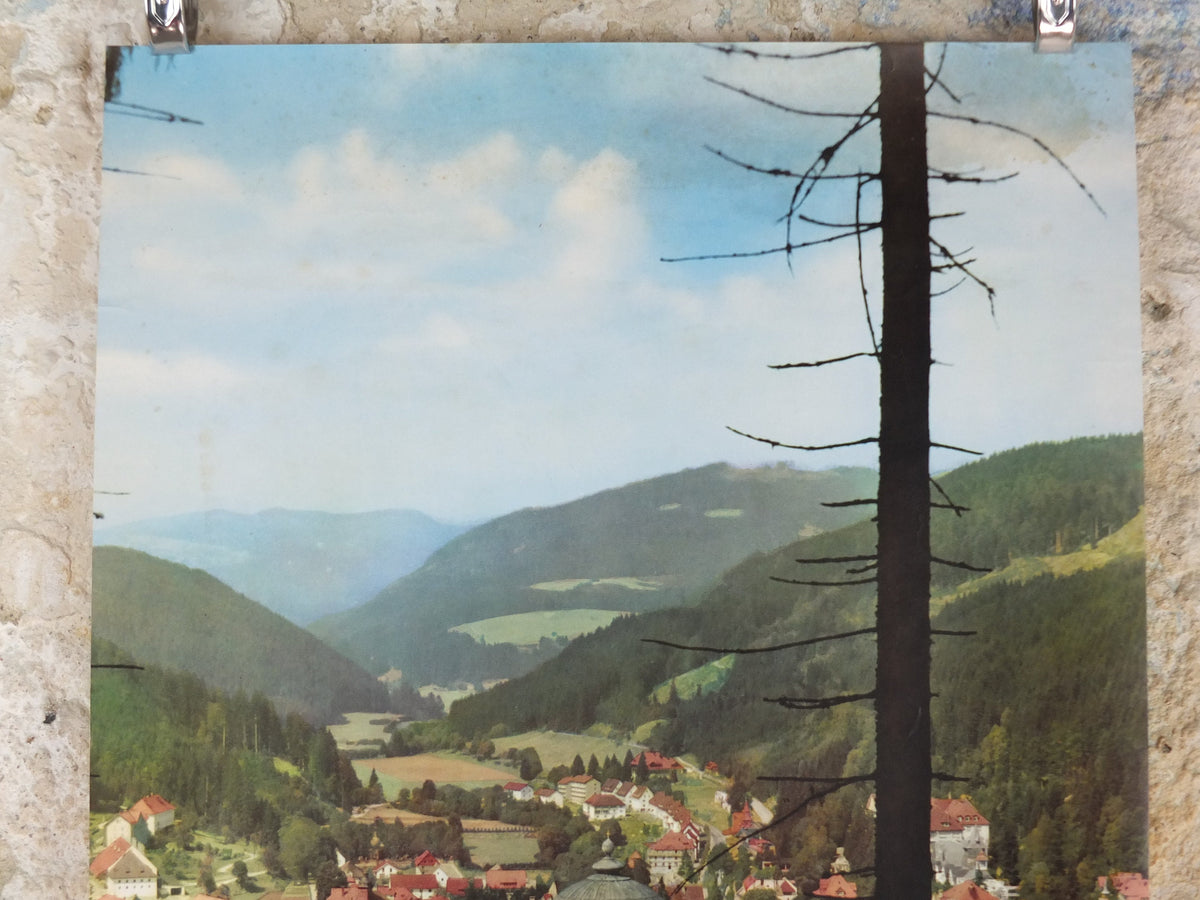 1960s St Blasien Black Forest Poster, Spa Town in the Black Forest, Germany, Sankt Blasien Hochschwarzwald, travel tourism, wall art decor