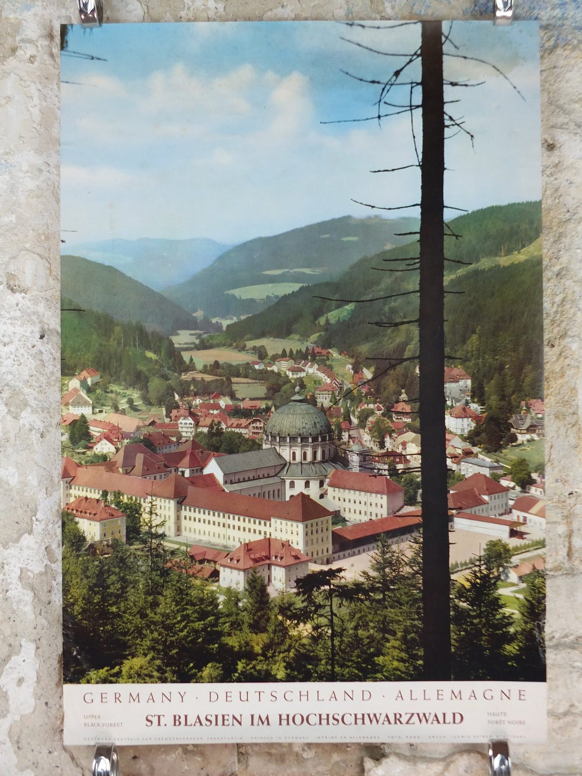 1960s St Blasien Black Forest Poster, Spa Town in the Black Forest, Germany, Sankt Blasien Hochschwarzwald, travel tourism, wall art decor