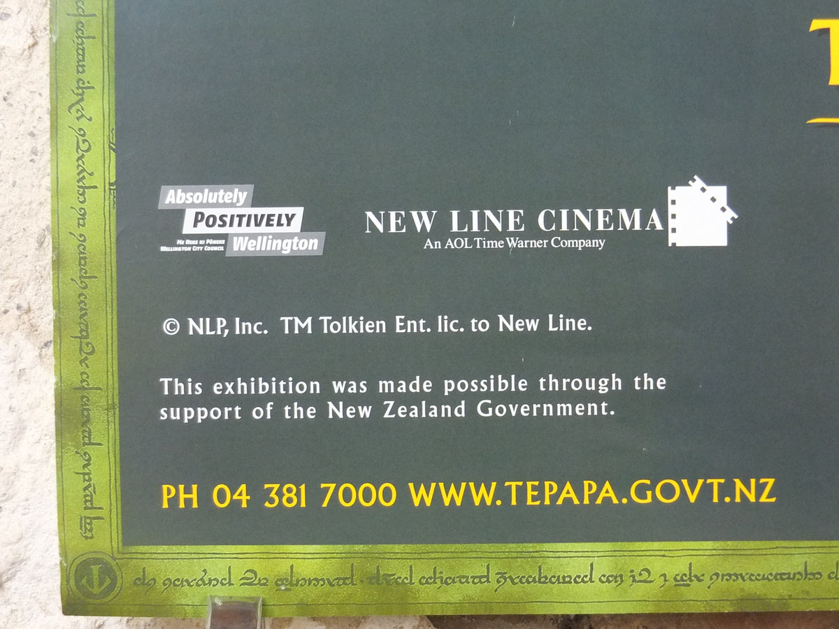 2002 The Lord of the Rings Exhibition Poster, Te Papa Museum, Wellington New Zealand, The One Ring, J.R.R. Tolkien, , fantasy wall art decor