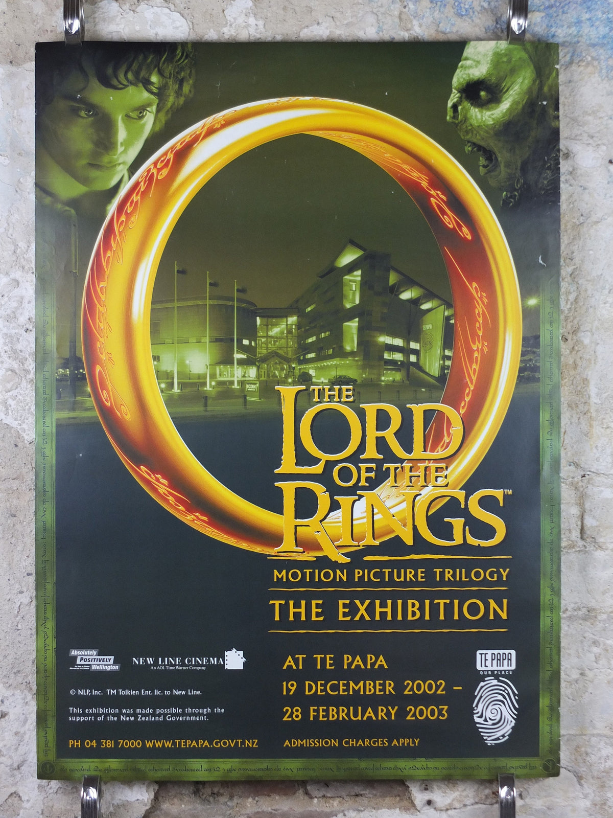 2002 The Lord of the Rings Exhibition Poster, Te Papa Museum, Wellington New Zealand, The One Ring, J.R.R. Tolkien, , fantasy wall art decor
