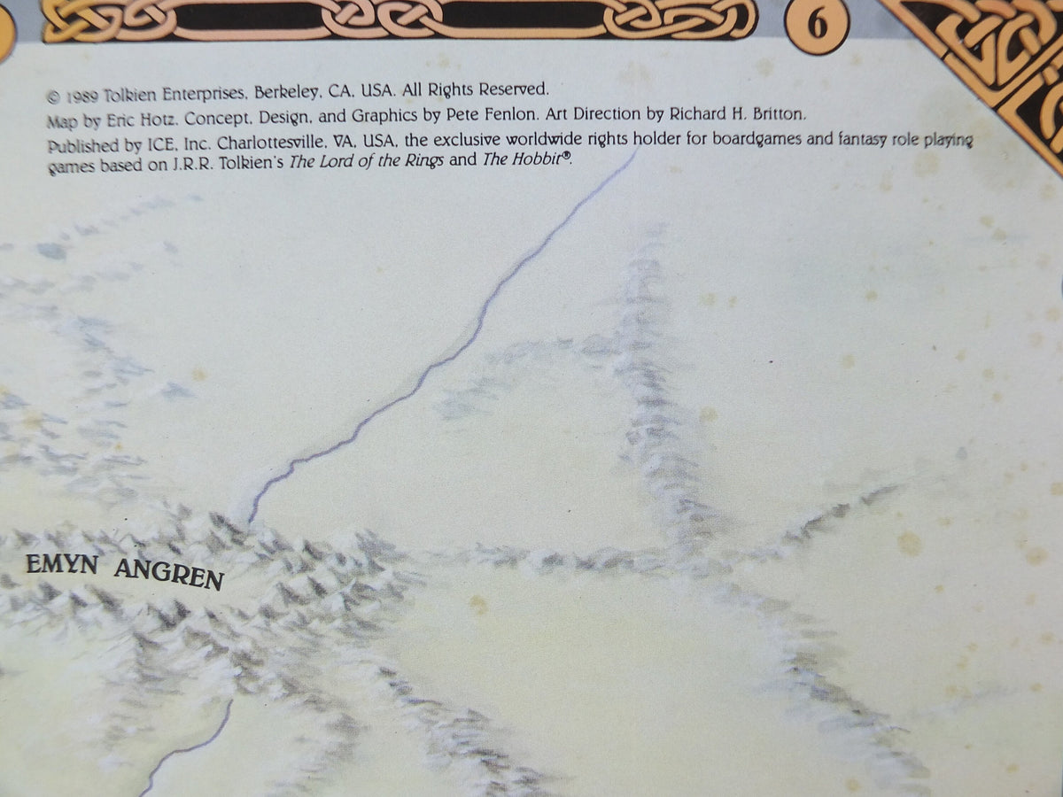 1989 Campaign Map of North West Middle Earth Poster, J.R.R. Tolkien, by Eric Hotz Peter Fenlon, Lord of the Rings, Hobbit, fantasy wall art