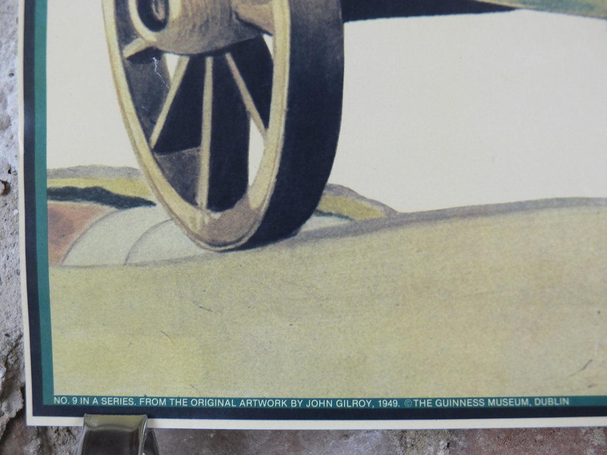 1990s Guinness for Strength Poster, from Guinness Museum, By John Gilroy 1949, Horse and Cart pulled by the farmer, Wall art retro decor