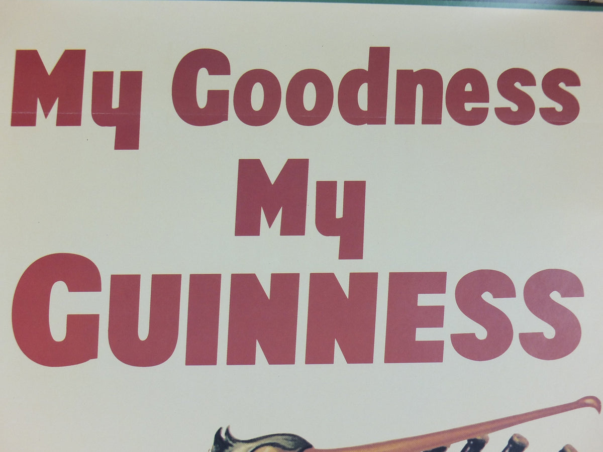 1990s My Goodness My Guinness Poster, from Guinness Museum, By John Gilroy, 1939 Pelican with bill full of Guinness, Wall art retro decor
