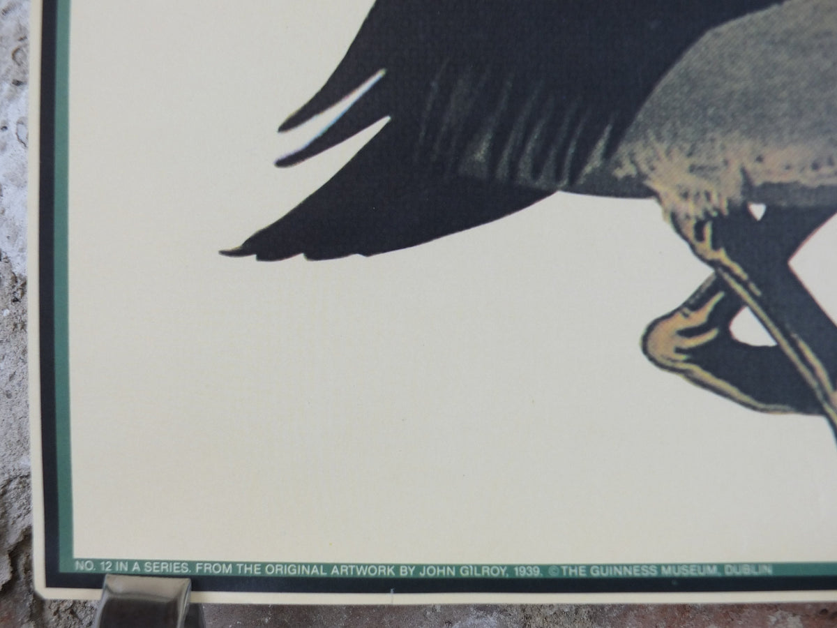 1990s My Goodness My Guinness Poster, from Guinness Museum, By John Gilroy, 1939 Pelican with bill full of Guinness, Wall art retro decor