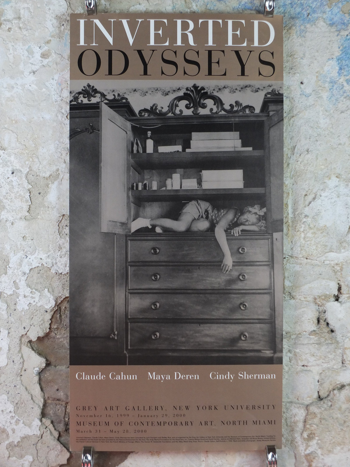 2000 Claude Cahun Poster, Inverted Odysseys, Self Portrait 1932, Lucy Schwab, Surrealism, Photography, gallery exhibition, wall art decor