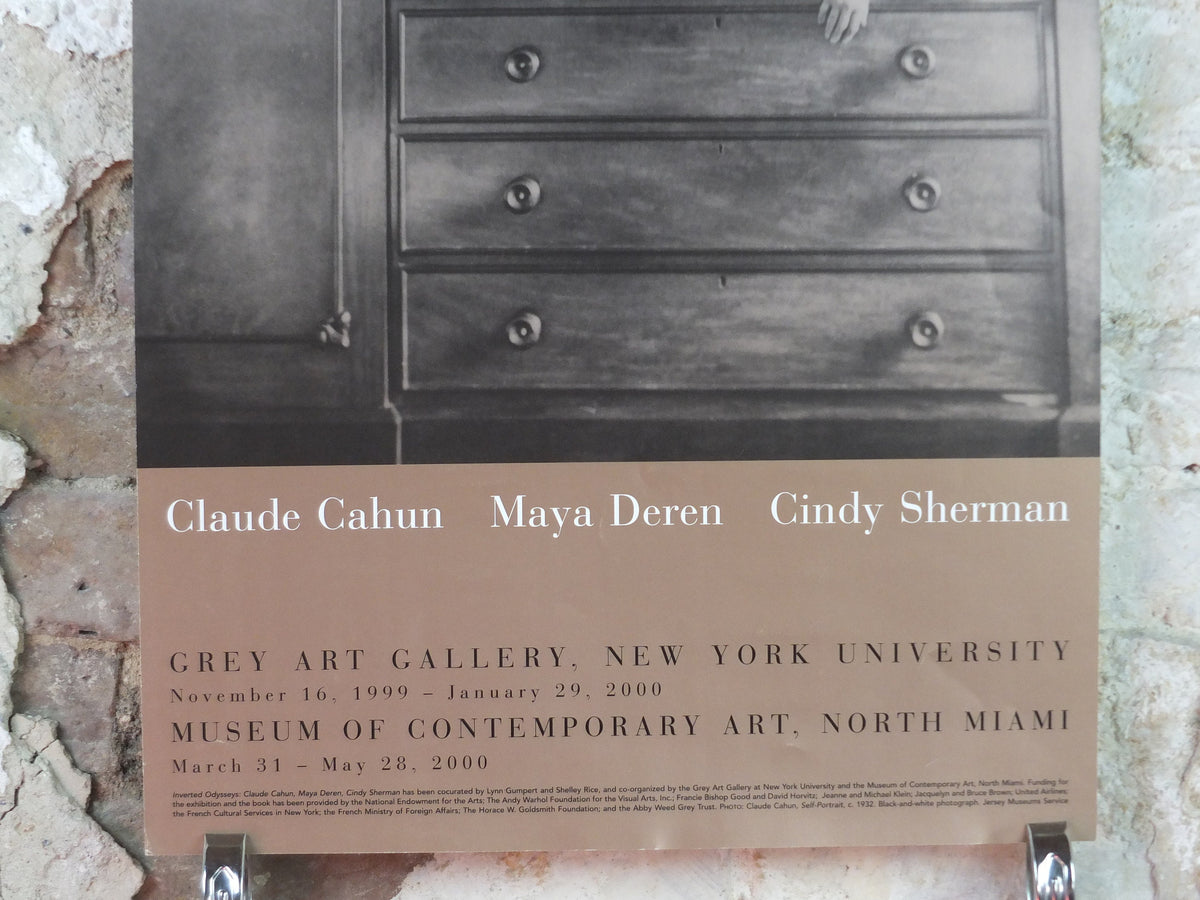 2000 Claude Cahun Poster, Inverted Odysseys, Self Portrait 1932, Lucy Schwab, Surrealism, Photography, gallery exhibition, wall art decor