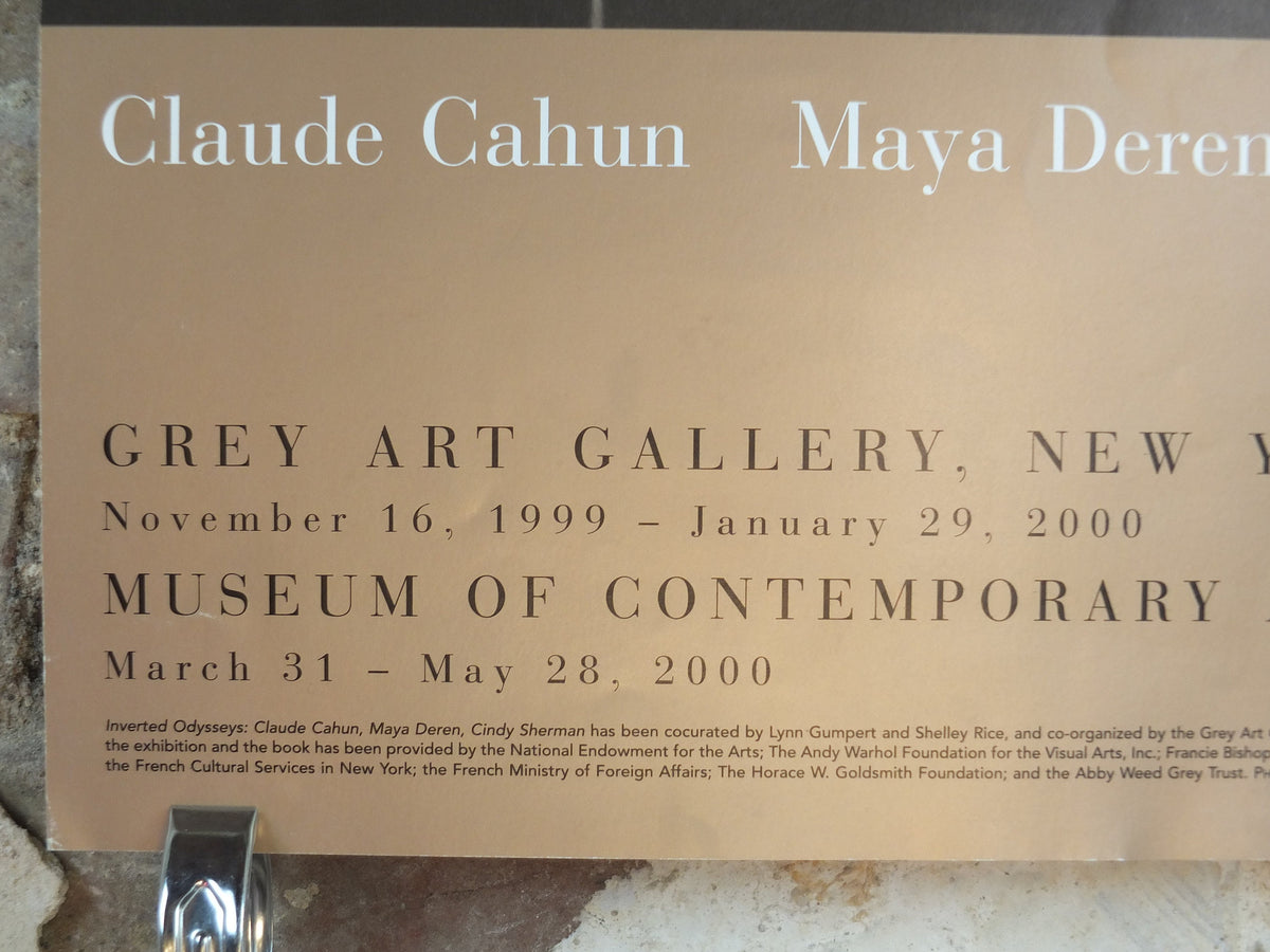 2000 Claude Cahun Poster, Inverted Odysseys, Self Portrait 1932, Lucy Schwab, Surrealism, Photography, gallery exhibition, wall art decor