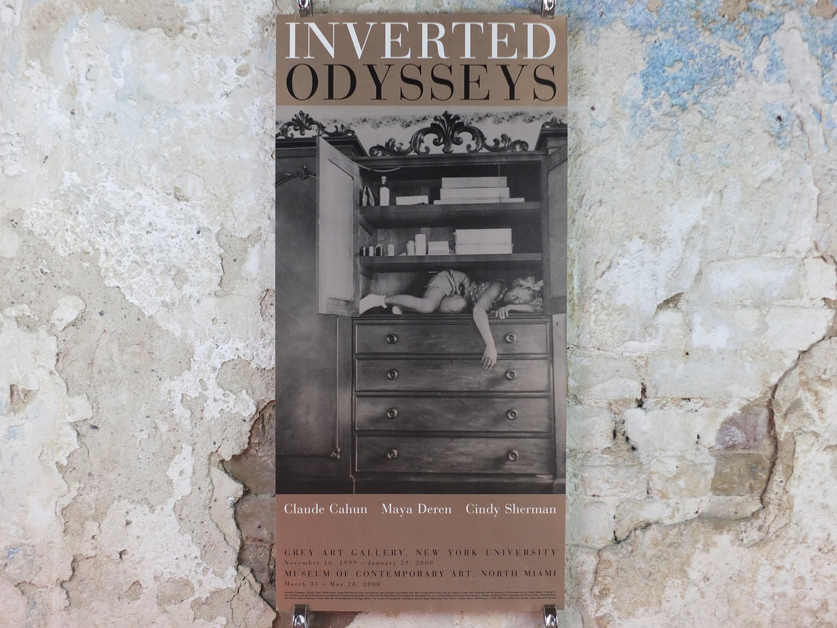 2000 Claude Cahun Poster, Inverted Odysseys, Self Portrait 1932, Lucy Schwab, Surrealism, Photography, gallery exhibition, wall art decor