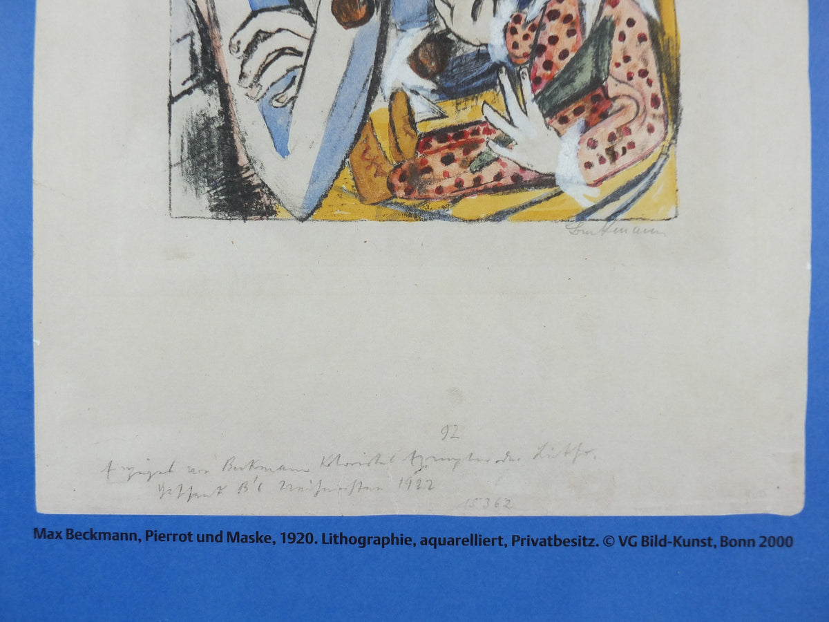 2000 Max Beckmann, Parrot and Mask 1920, Neue Pinakothek Munich, Expressionism, New Objectivity, gallery exhibition, wall art decor