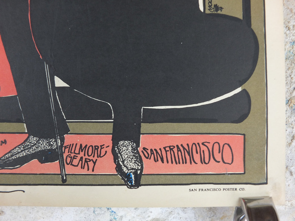 1966 Jefferson Airplane Poster, Fillmore, Home Coming Dance, Berkeley University, San Francisco, Psychedelic folk rock music, wall art decor