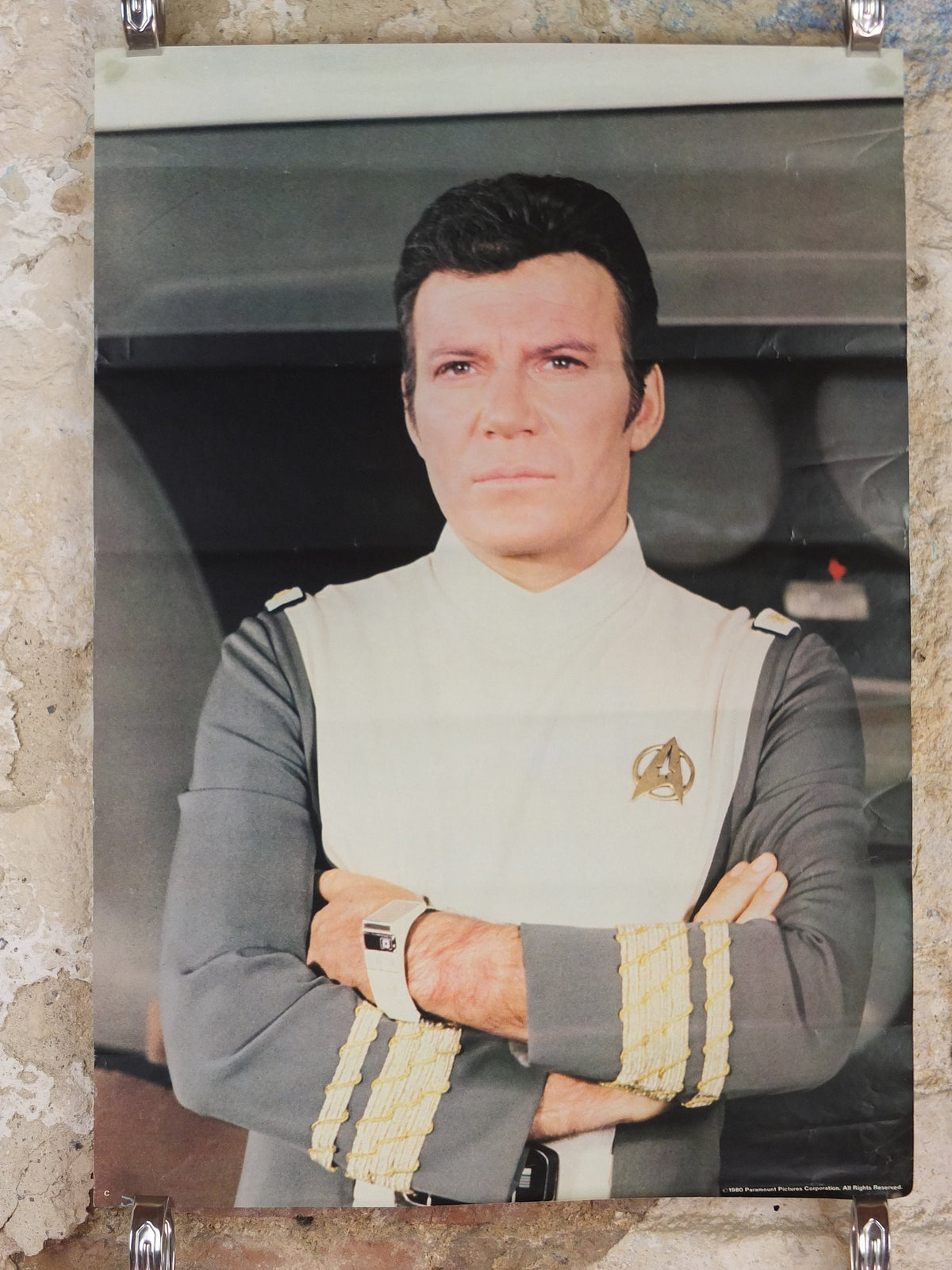 Original Vintage Star Trek the Movie Poster, Captain James Kirk, William Shatner, 1980 wall art cinema film memorabilia