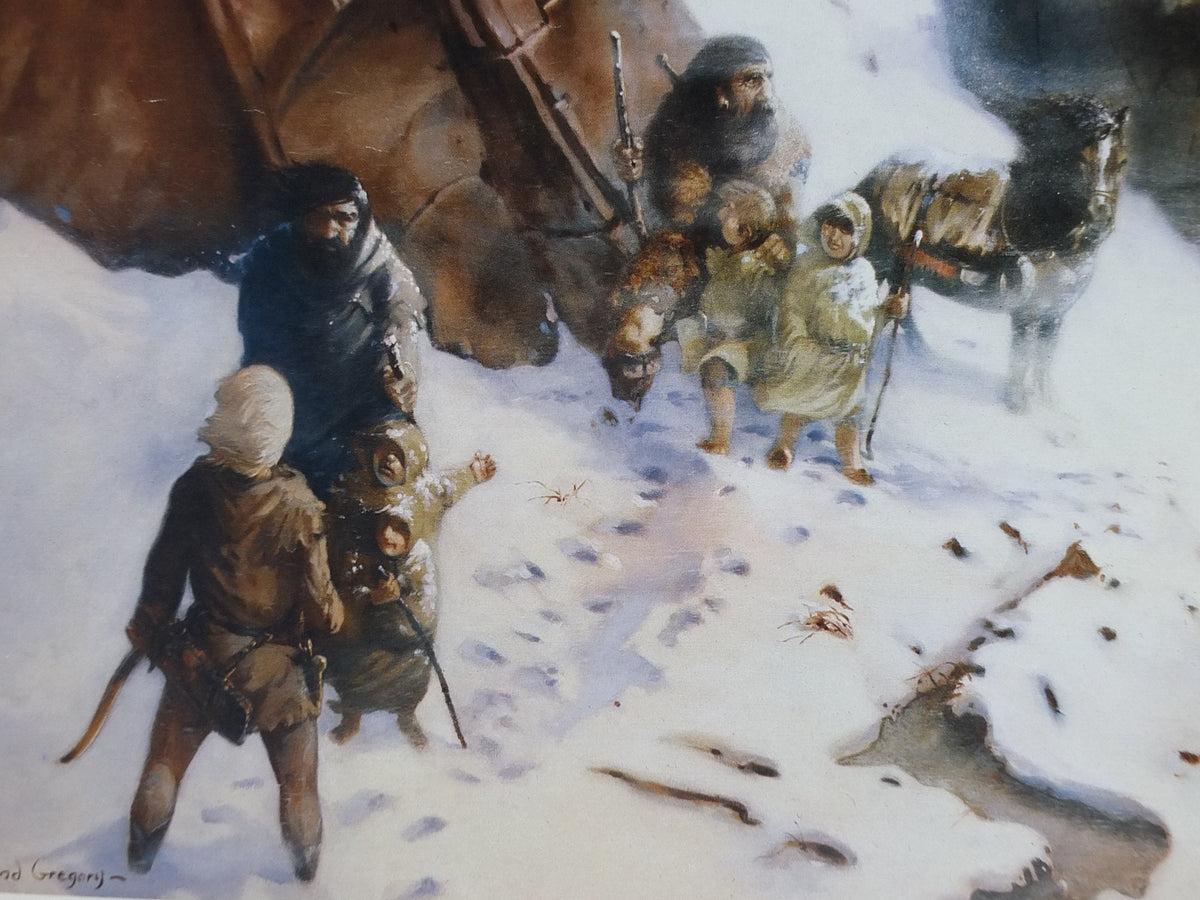 1982 Caradhras Poster, from the Tolkien Society, painted by Paul Raymond Gregory, Misty Mountains, Lord of the Rings, Moria, wall art decor