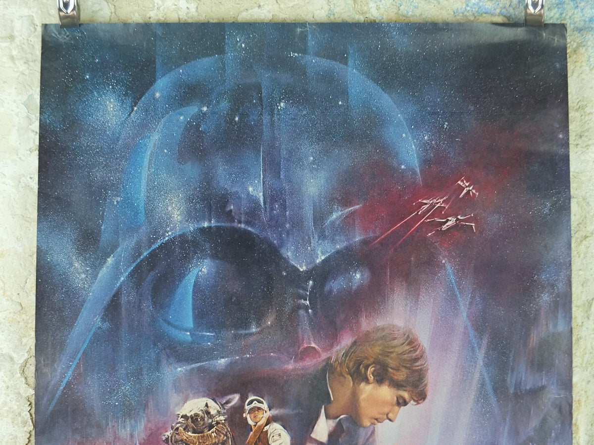 1980 The Empire Strikes Back Star Wars Poster, Lucasfilm, Mark Hamill Harrison Ford Carrie Fisher, wall art cinema film memorabilia