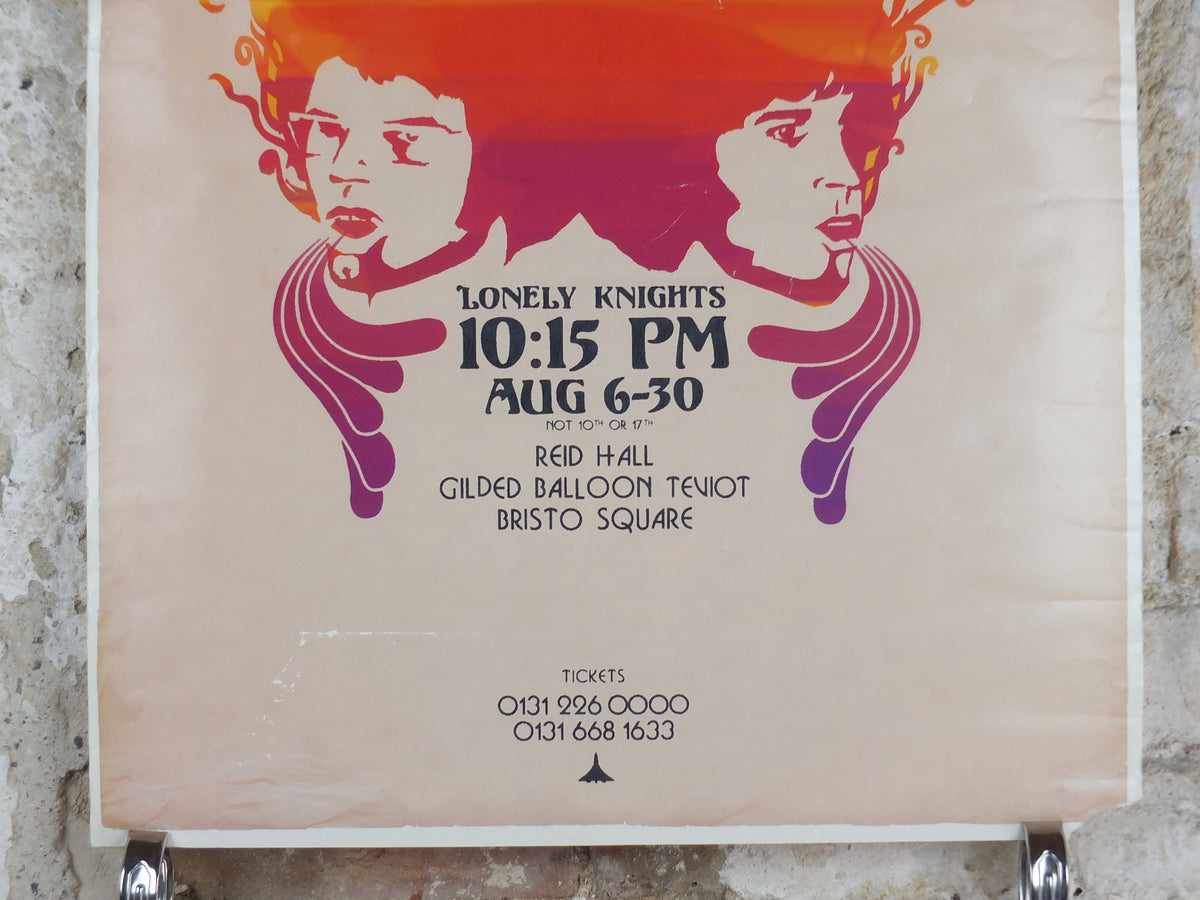 2003 Flight of the Conchords Poster, Lonely Knights, Edinburgh Fringe, Jemaine Clement, Bret McKenzie, folk rock music, wall art decor