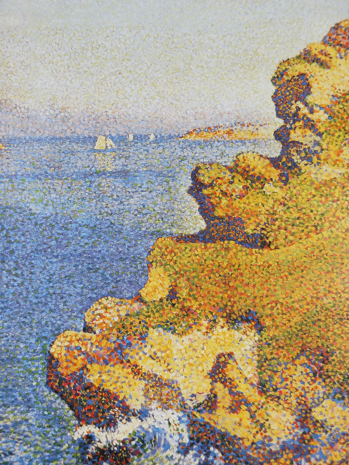 1999 Impressionists and Neoimpressionists of Brittany Poster, musee des beaux arts de Quimper, Pointillism gallery exhibition wall art decor