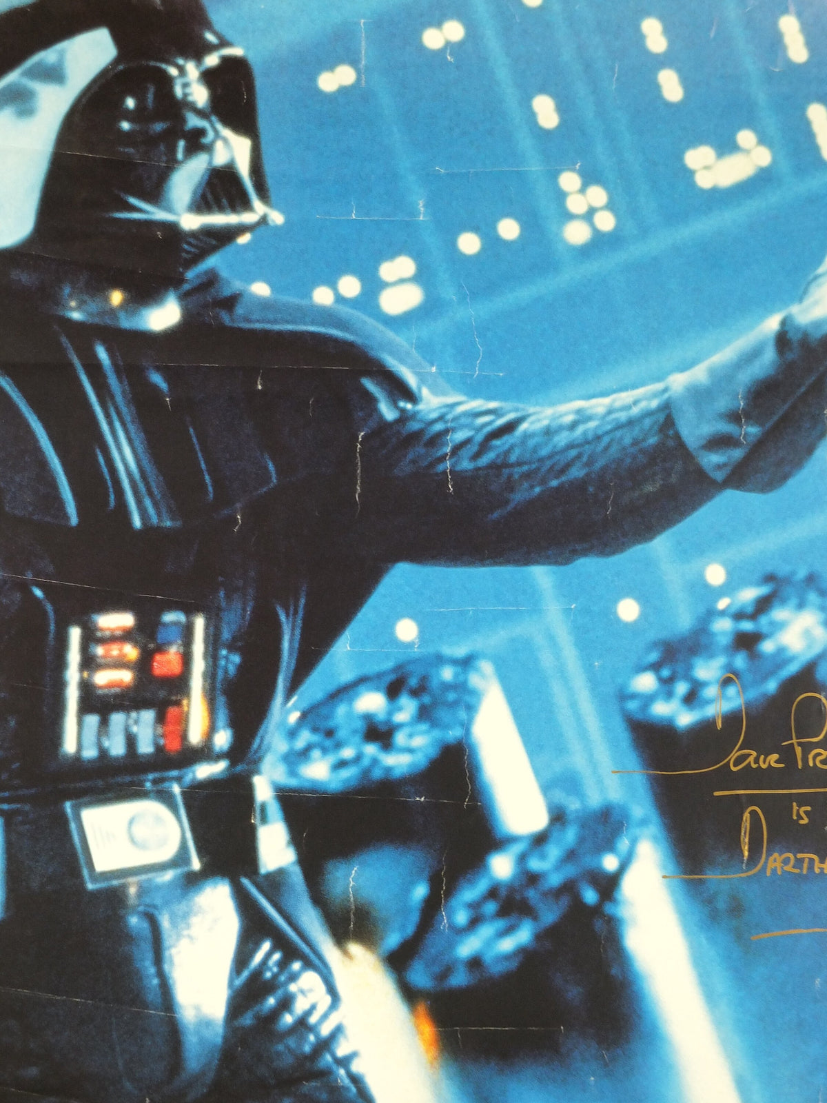 Signed 1997 Darth Vader Poster, David Prowse signed, Star Wars Trilogy, Return of the Jedi Special Edition, wall art film memorabilia
