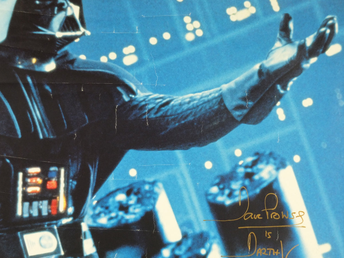 Signed 1997 Darth Vader Poster, David Prowse signed, Star Wars Trilogy, Return of the Jedi Special Edition, wall art film memorabilia