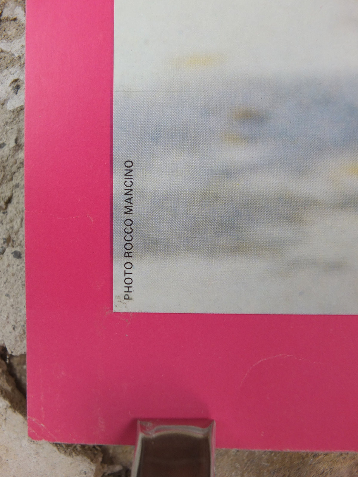 1980 Fiorucci rare Poster, girl with pink cutoff pants and backpack on a bike, Italian fashion label, advertising retro wall art decor