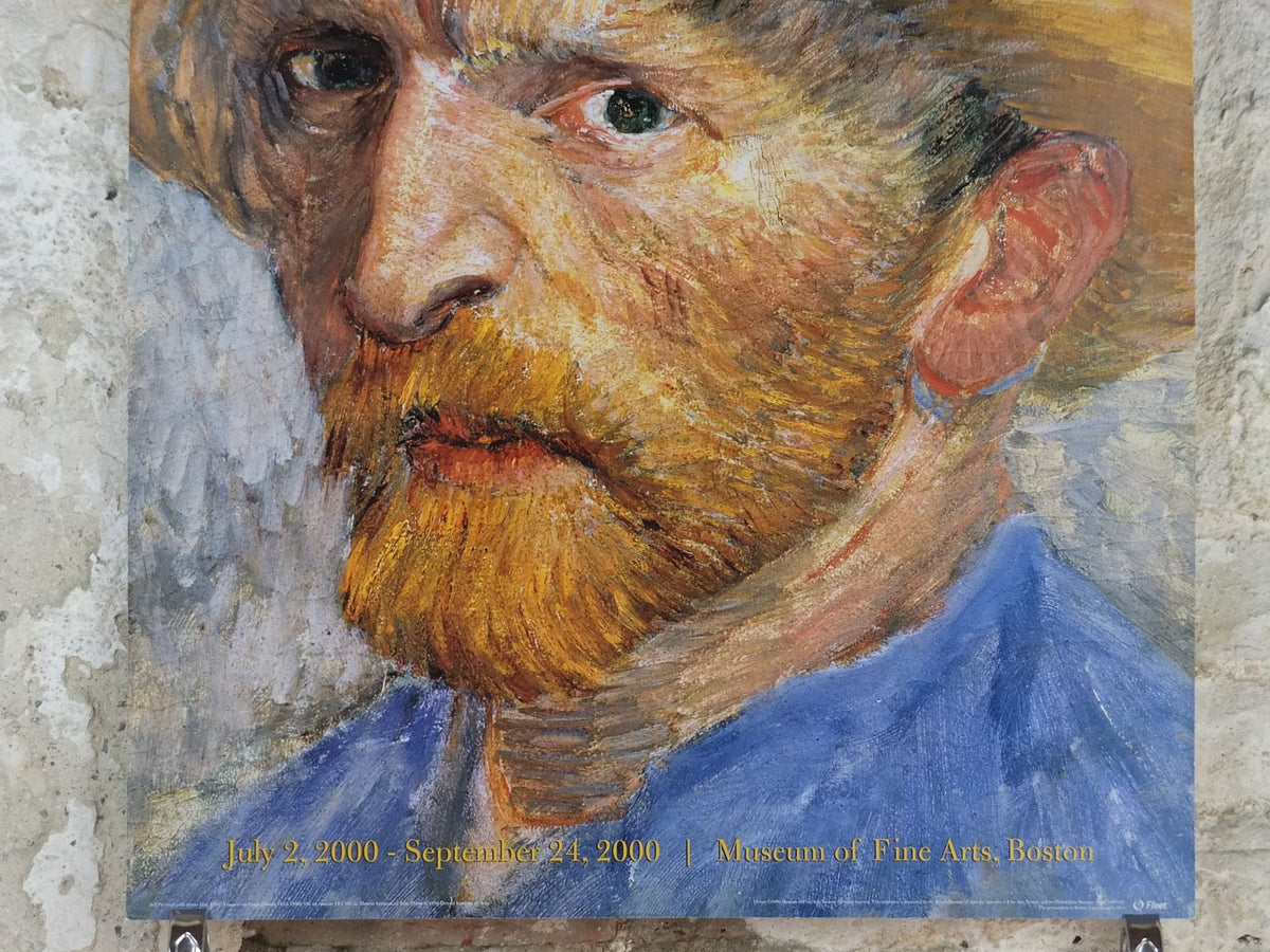 2000 Vincent Van Gogh Poster, "Face to Face" at the Museum of Fine Arts Boston, Post-Impressionism gallery exhibition, wall art decor