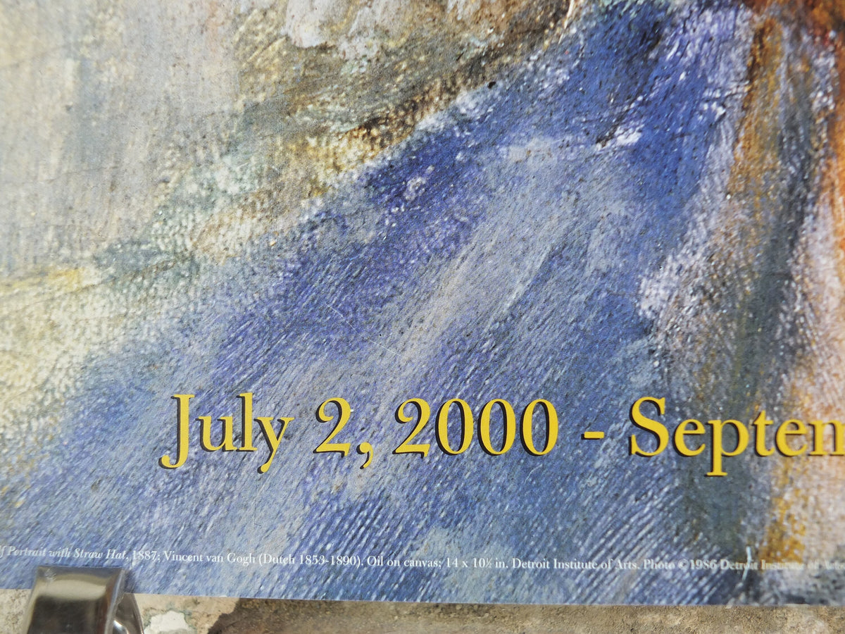 2000 Vincent Van Gogh Poster, "Face to Face" at the Museum of Fine Arts Boston, Post-Impressionism gallery exhibition, wall art decor