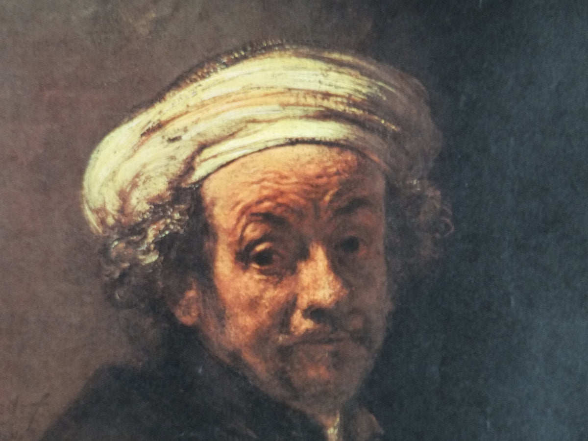 1969 Rembrandt Poster, Self Portrait as the Apostle Paul 1661, Rijksmuseum Amsterdam, artist gallery exhibition, wall art decor
