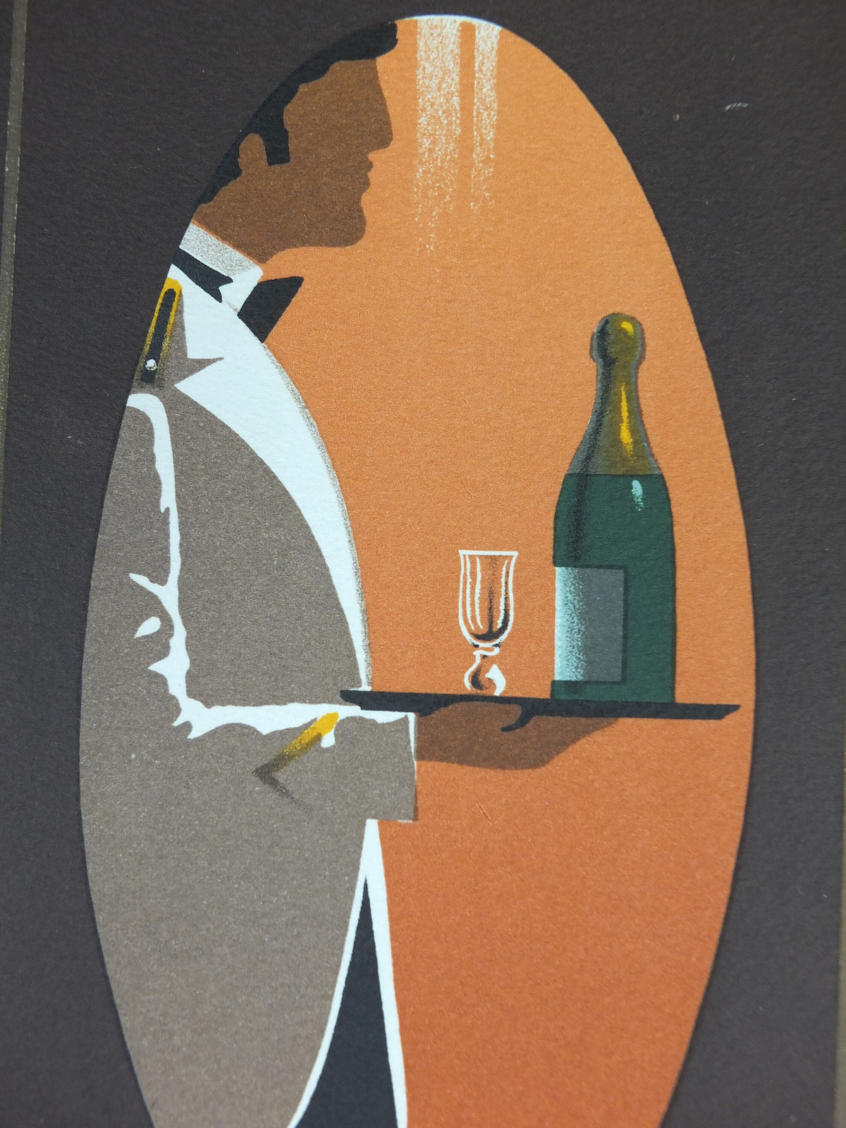 Original Venice Simplon Orient Express Poster, The Waiter by Fix Masseau, 1985 limited edition of 200, train, art deco, wall art decor