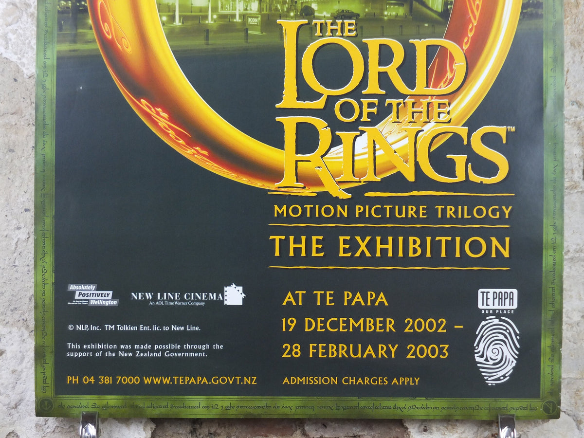 2002 The Lord of the Rings Exhibition Poster, Te Papa Museum, Wellington New Zealand, The One Ring, J.R.R. Tolkien, , fantasy wall art decor