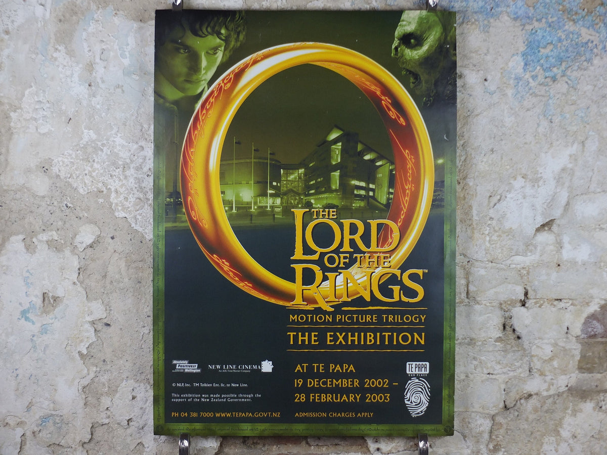 2002 The Lord of the Rings Exhibition Poster, Te Papa Museum, Wellington New Zealand, The One Ring, J.R.R. Tolkien, , fantasy wall art decor