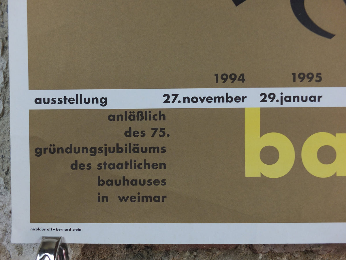 1994 Bauhaus Poster, Johannes Itten ‘Das Frühe Bauhaus’ (The Early Bauhaus), Art Deco Nouveau, gallery exhibition, wall art decor