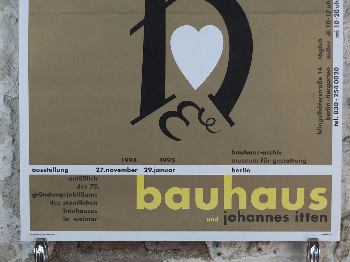 1994 Bauhaus Poster, Johannes Itten ‘Das Frühe Bauhaus’ (The Early Bauhaus), Art Deco Nouveau, gallery exhibition, wall art decor