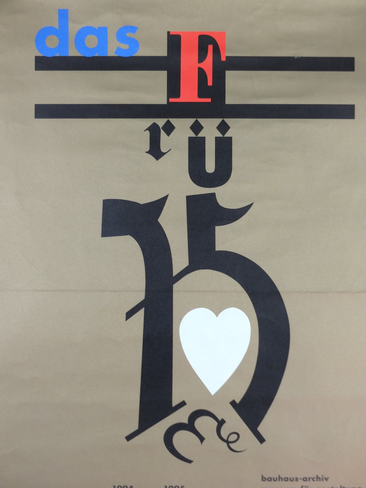 1994 Bauhaus Poster, Johannes Itten ‘Das Frühe Bauhaus’ (The Early Bauhaus), Art Deco Nouveau, gallery exhibition, wall art decor