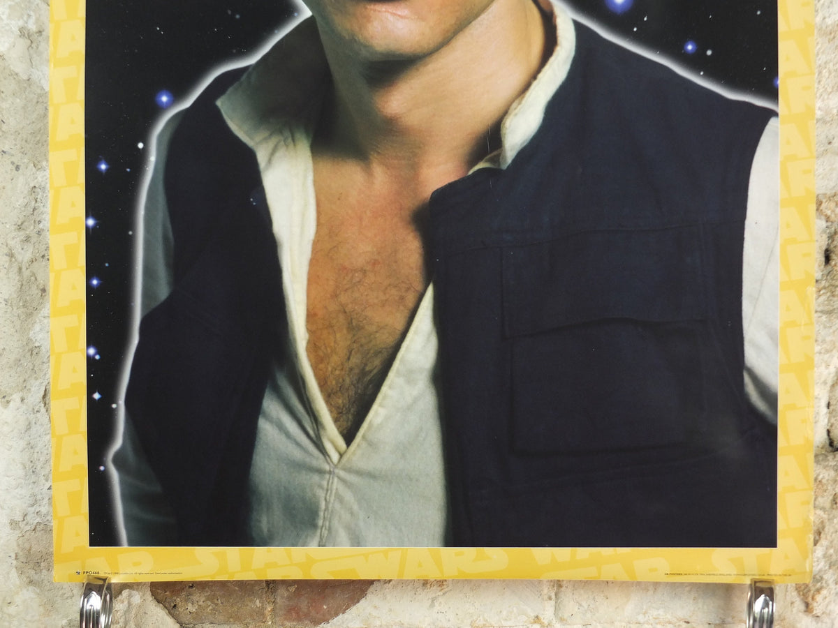 1998 Han Solo Poster, Lucasfilm, Harrison Ford, licenced to GB Posters, FPO466 wall art cinema film memorabilia