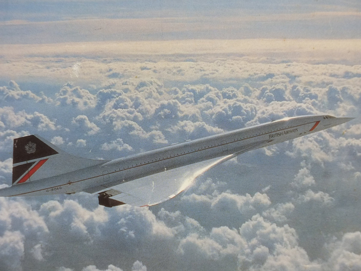 1980s British Airways Poster, Concorde, BA "Quality in Customer Service" for cabin crew, BA Aviation, travel wall art decor