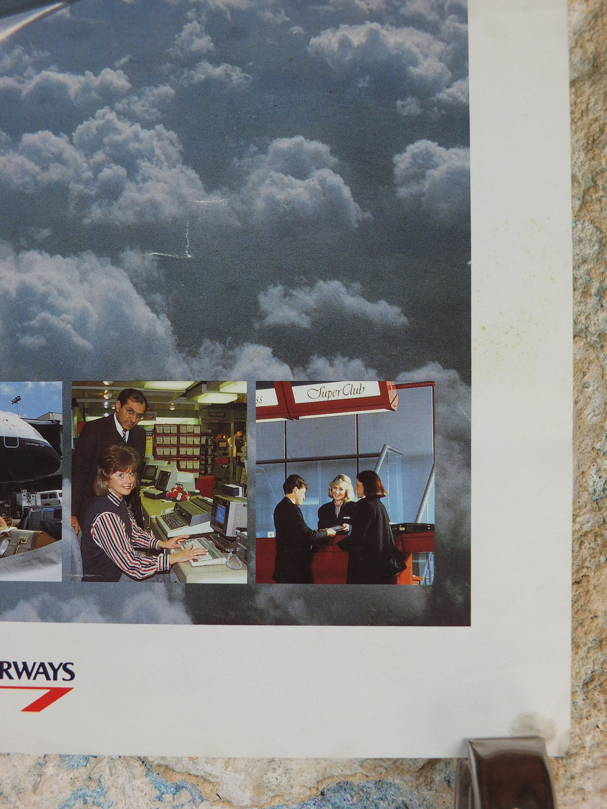 1980s British Airways Poster, Concorde, BA "Quality in Customer Service" for cabin crew, BA Aviation, travel wall art decor
