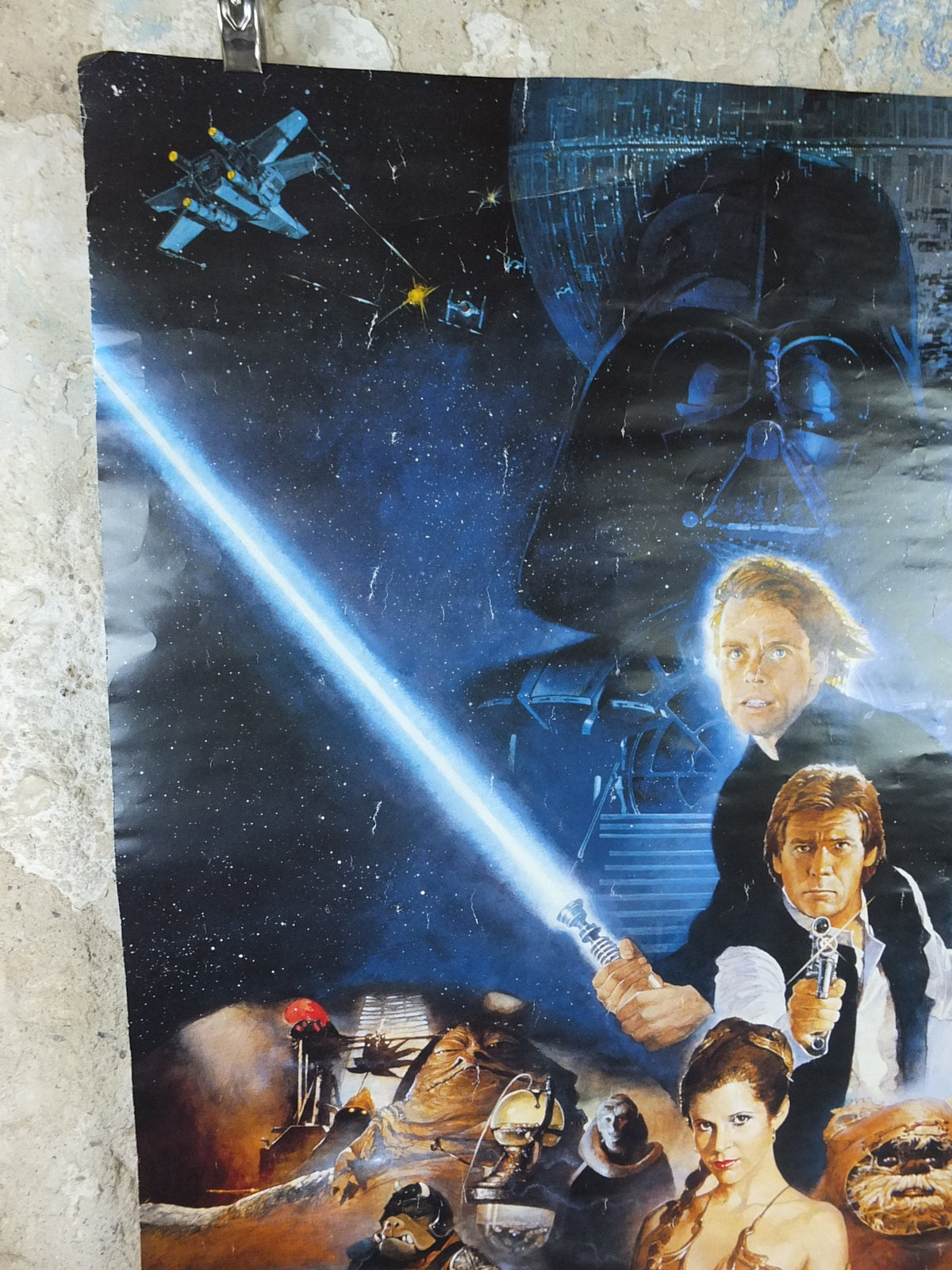 1995 Return of the Jedi Poster, International Star Wars Style B, by Kazuhiko Sano, Zigzag Germany variation, film wall art decor